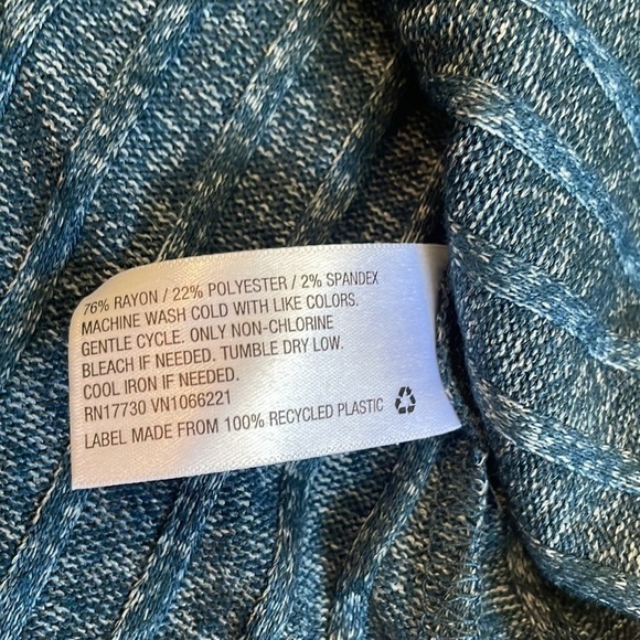 NWT Retro Ribbed Skater Dress Blue Swing Small Teal Mock Mossimo Casual Mini - Picture 7 of 9